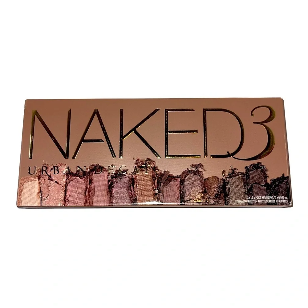 URBAN DECAY Naked3 12 Color Eyeshadow Palette with Double-Sided Brush NWT